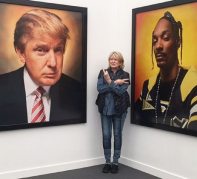 She crashed an Instagram with portraits of Trump and Snoop Dogg.