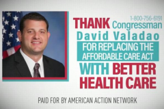 The conservative PAC American Action Network accidentally ran ads praising Republican lawmakers for repealing the Affordable Care Act. The ads aired hours after the measure failed in the House. Screen shot courtesy American Action Network via YouTube 
